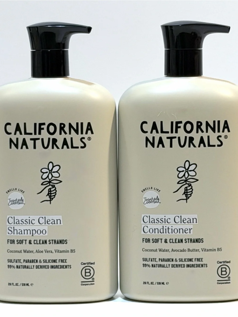 California Naturals Classic Clean Shampoo & Conditioner Toasted Coconut 20 oz